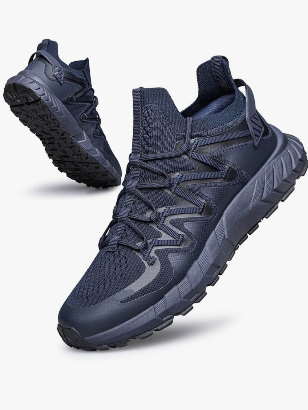 Men's Athletic Running Sneakers - Navy And Black